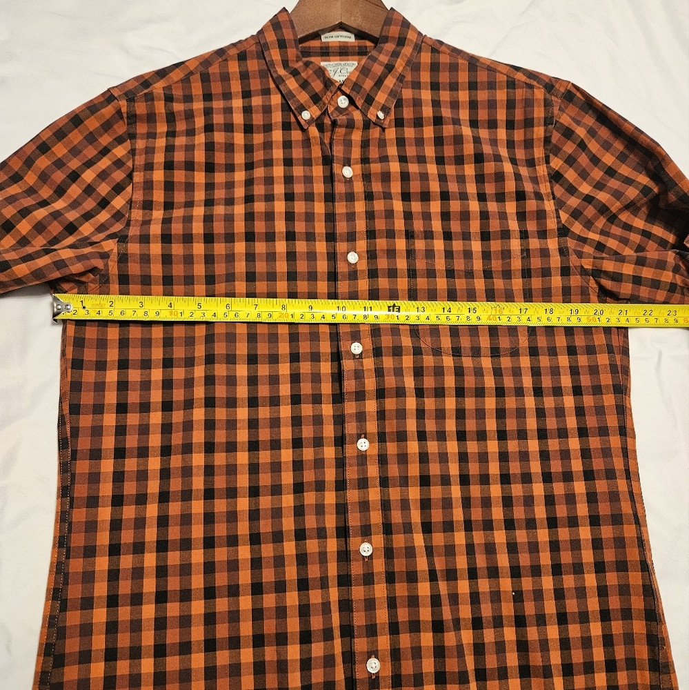 J. Crew Men's Red Checkered Shirt Long Sleeve